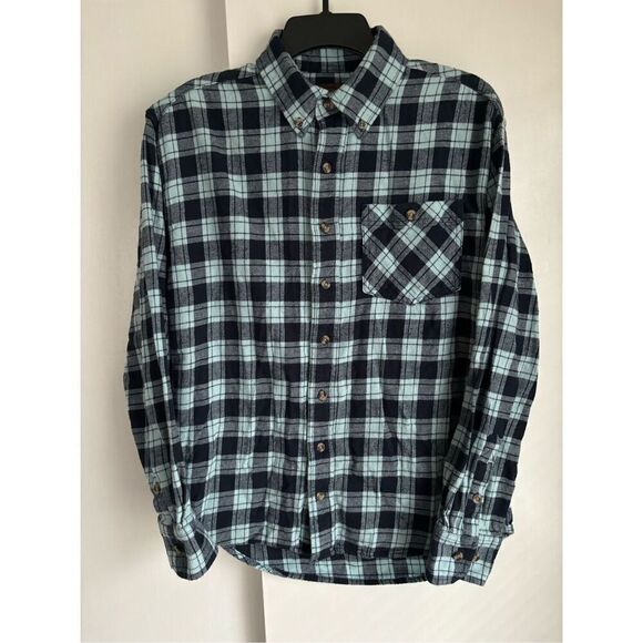 Lot of 2 Men's Flannels SZ Medium 100% Cotton Old Navy Ranch Tough - Picture 5 of 9